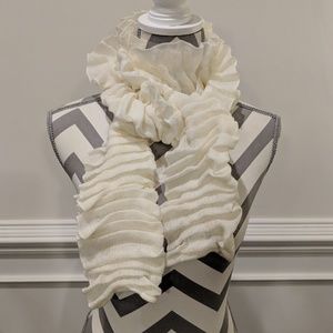 Coldwater Creek Ivory ruffle scarf